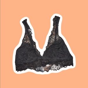 PINK Black Lace Bralette size M